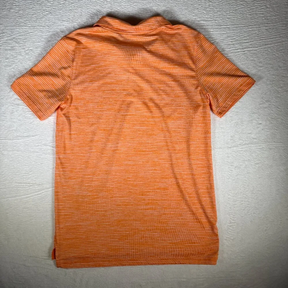 All in Motion Boys Stripe Golf Polo‎ - Orange Quick Dry Moisture Wicking XL